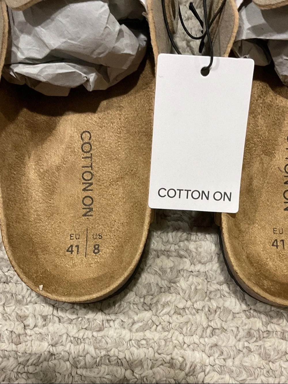 Cotton On Kids Taupe Slip-On Clog Mules